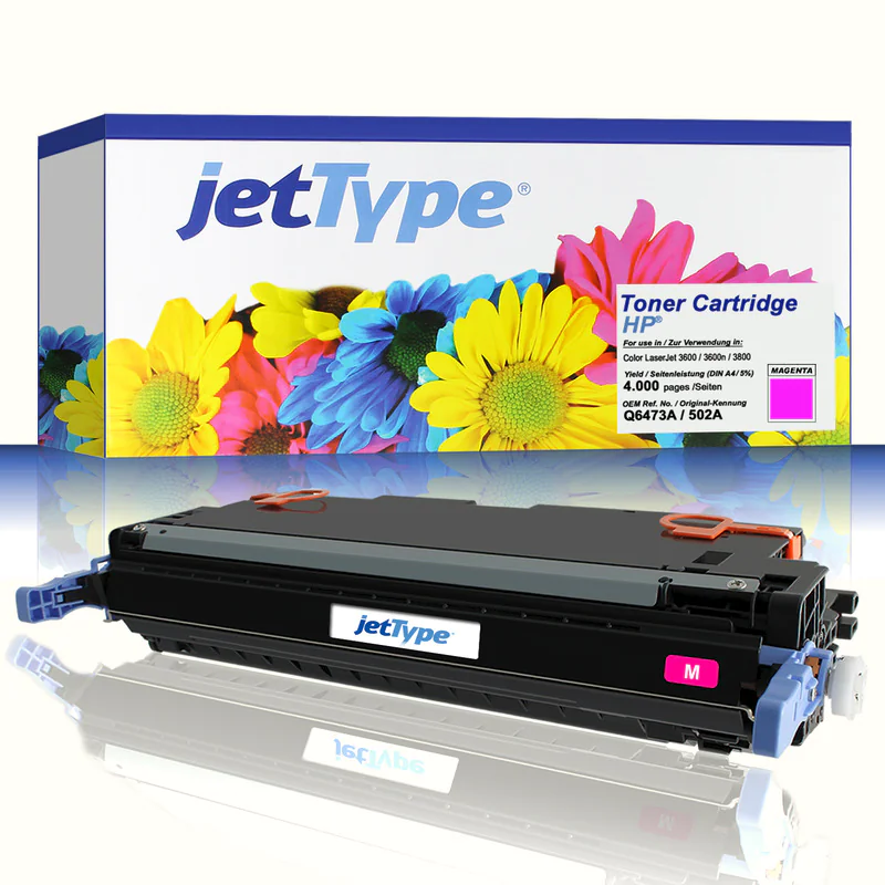 jetType Toner kompatibel zu HP Q6473A 502A magenta 4.000 Seiten 1 Stück