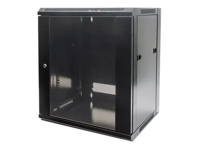 Intellinet Network Cabinet, Wall Mount (Standard), 9U, Usable Depth 410mm/Width 510mm, Black, Flatpack, Max 60kg, Metal & Glass Door, Back Panel, Removeable Sides, Suitable also for use on desk or floor, 19",Parts for wall install (eg screws/rawl plugs) n Intellinet Network Cabinet, Wall Mount (Standard), 9U, Usable Depth 410mm/Width 510mm, Black, Flatpack, Max 60kg, Metal & Glass Door, Back Panel, Removeable Sides, Suitable also for use on desk or floor, 19",Parts for wall install (eg screws/rawl plugs) n