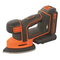 Black & Decker BDCDS18-QW, Delta-Schleifer, Schwarz, Orange, 12000 RPM, Akku, Lithium-Ion (Li-Ion), 1,5 Ah