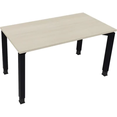 Schreibtisch Vierfuß Quadratrohr B1400xT700xH680-820 an/Akazie hell Schreibtisch Vierfuß Quadratrohr B1400xT700xH680-820 an/Akazie hell