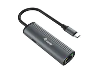Equip Adapter USB-C -> RJ45 10/100/1000+PD 0.15m gr - Adapter - Digital/Daten