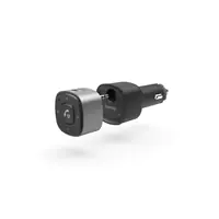 Hama - Bluetooth-Audioempfänger/-Freisprechanlage für Lautsprecher, Handy, Digital Player, Tablet - mit 3,5 mm Stecker und USB-Ladegerät - Grau, Schwarz