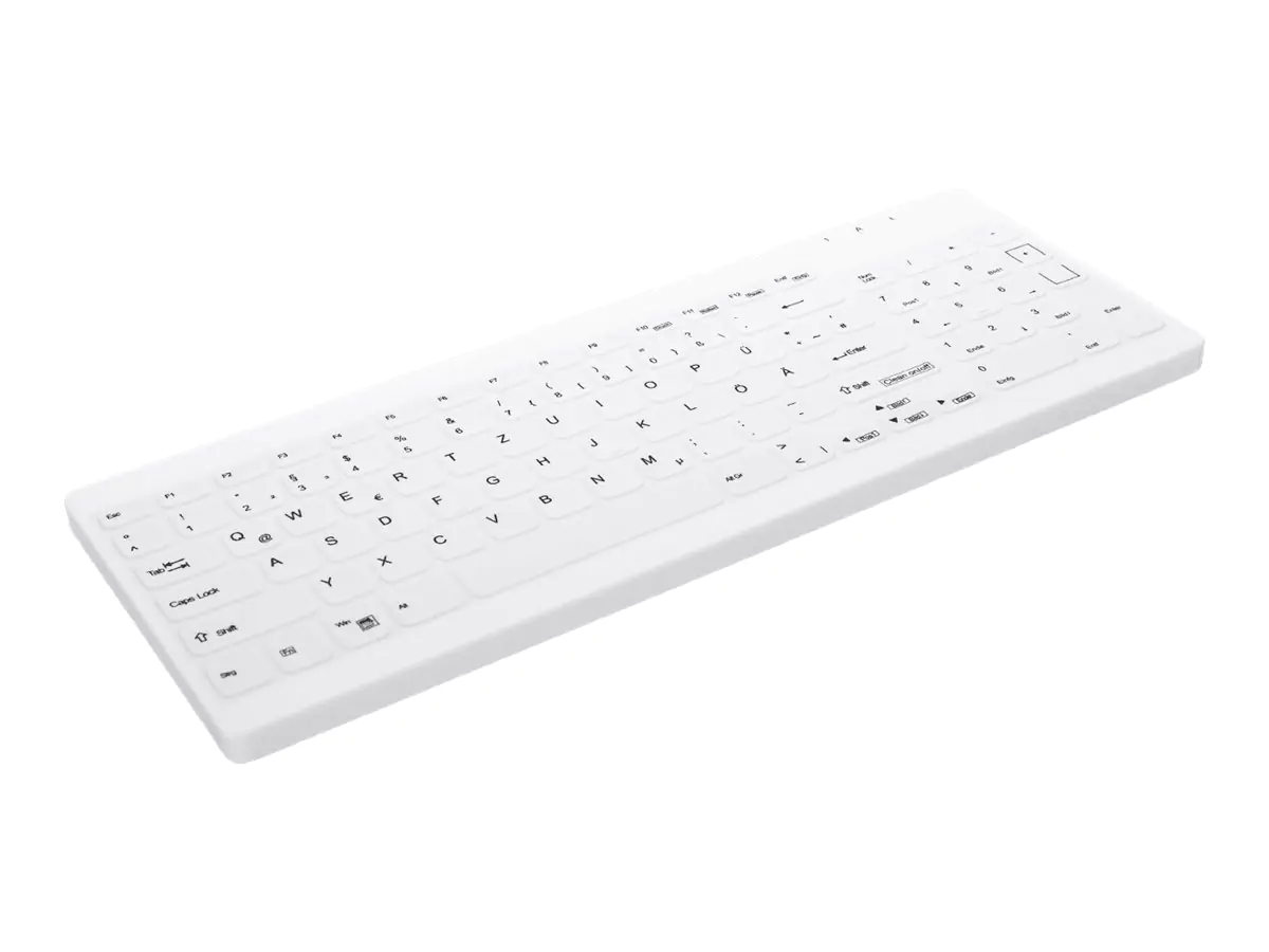 Active Key AK-C7012 - Tastatur - kompakt, hygienisch, vollständig abgedichtet, IP68 - USB - Deutsch - weiß