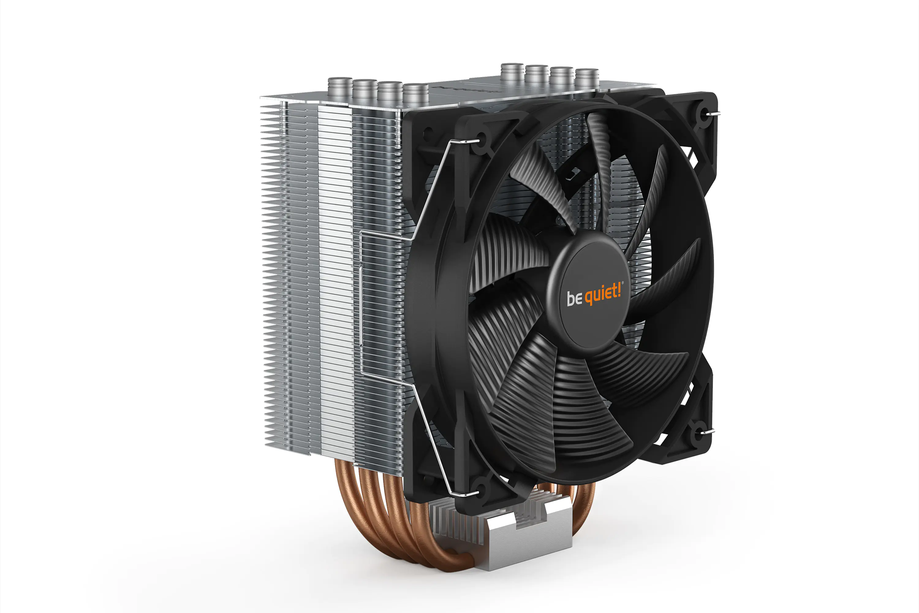 be quiet! Pure Rock 2 - Prozessor-Luftkühler - (für: LGA1150, LGA1151, LGA1155, LGA1200, LGA1700, LGA2011-3 (Square ILM), LGA2066, AM4) - Aluminium mit Kupferbasis - 120 mm - Silber