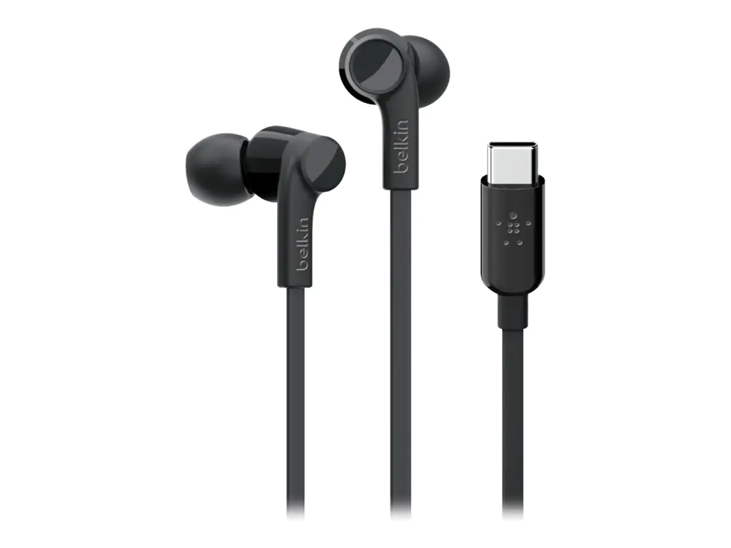 Belkin ROCKSTAR - Ohrhörer mit Mikrofon - im Ohr - kabelgebunden - USB-C - Geräuschisolierung - Schwarz Belkin ROCKSTAR - Ohrhörer mit Mikrofon - im Ohr - kabelgebunden - USB-C - Geräuschisolierung - Schwarz