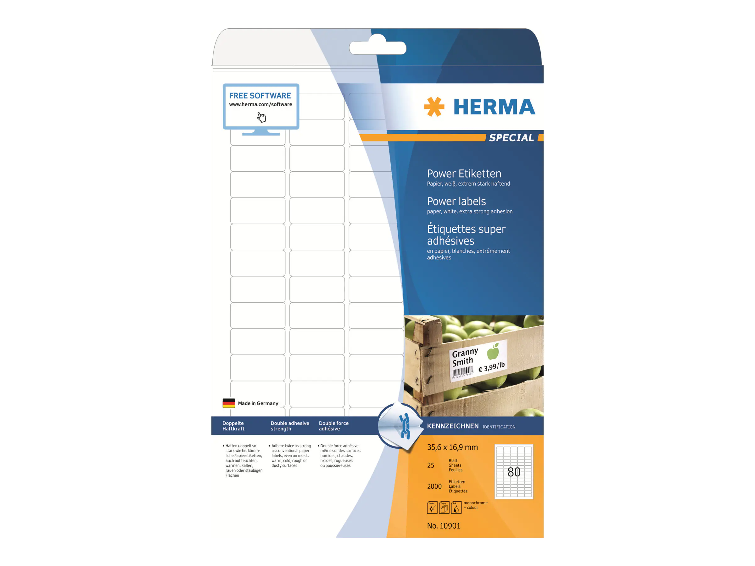 HERMA Etikett Special 10901 35,6x16,9mm weiß 2.000 St./Pack.