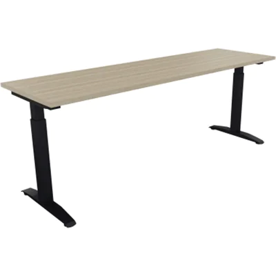 Schreibtisch Kufe Einzels. Quadrat B2000xT600xH650-850 an/Eiche Natur Schreibtisch Kufe Einzels. Quadrat B2000xT600xH650-850 an/Eiche Natur