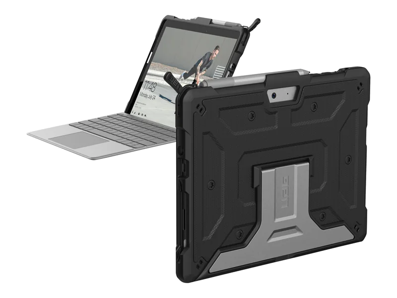 UAG Case for Microsoft Surface Go 3/Go 2/Go [10.5-inch] - Metropolis Black - Hintere Abdeckung für Tablet - widerstandsfähig - Aluminium - Schwarz - 10.5" - für Microsoft Surface Go, Go 2
