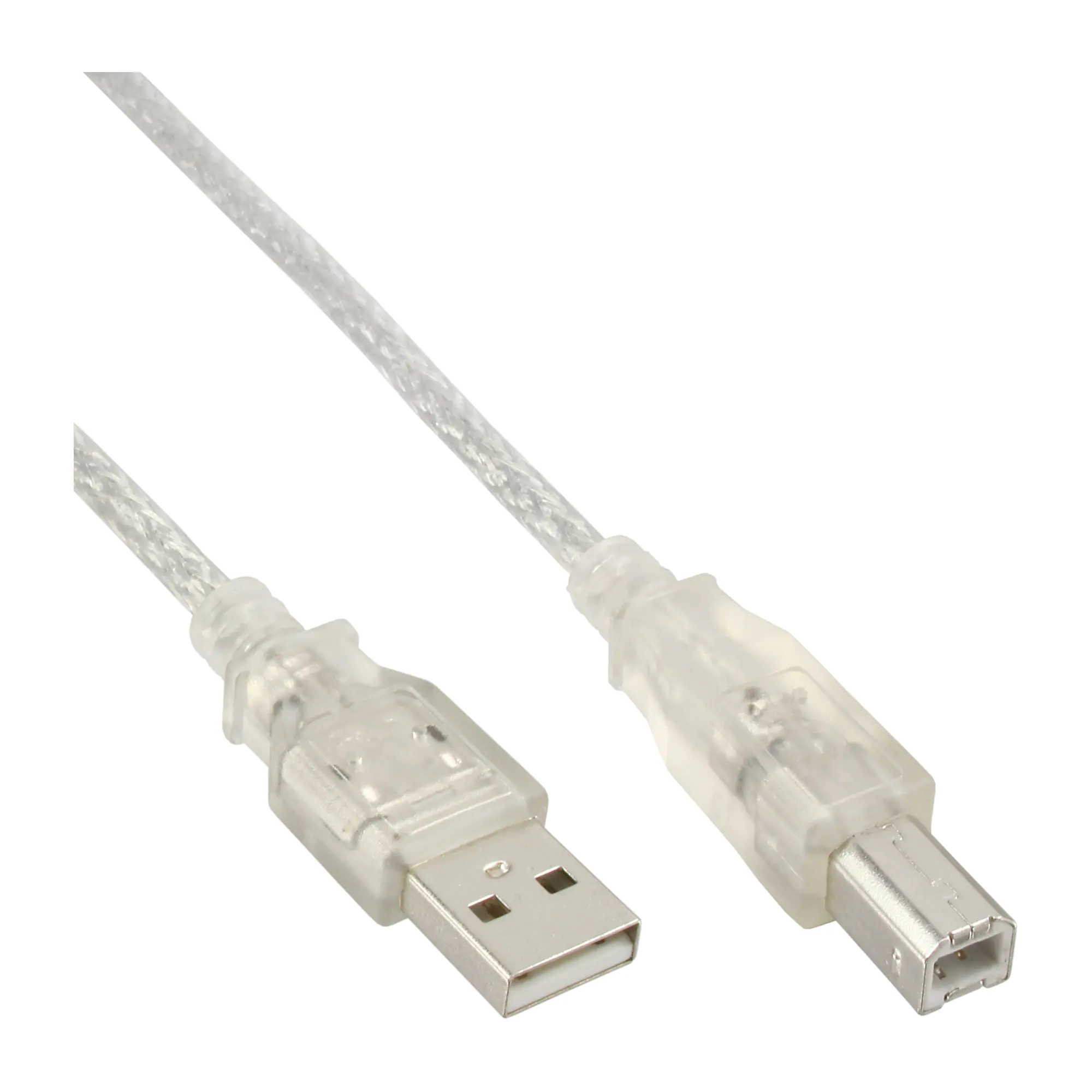 InLine - USB-Kabel - USB (M) zu USB Typ B (M) - 50 cm - Transparent White InLine - USB-Kabel - USB (M) zu USB Typ B (M) - 50 cm - Transparent White