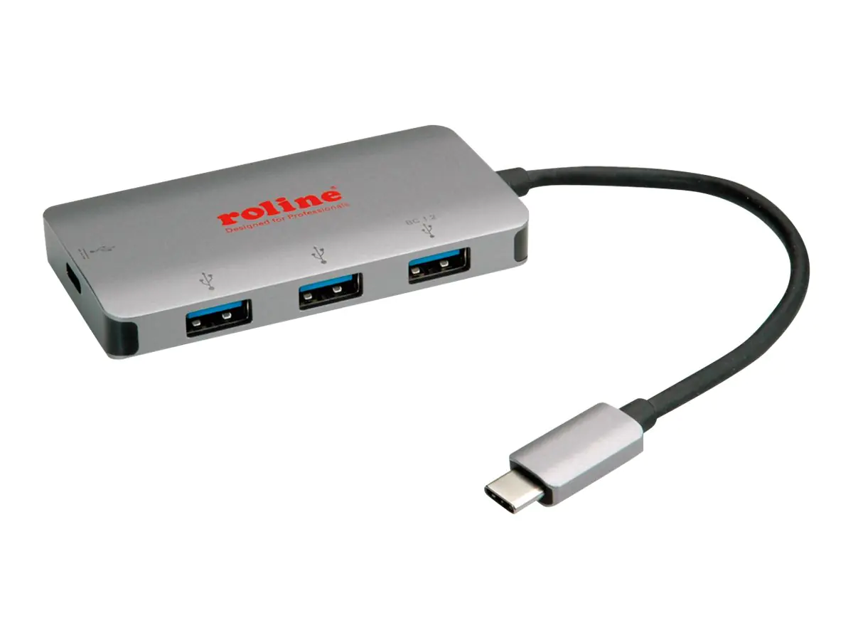 ROLINE - Hub - 3 x USB 3.1 Gen 1 + 1 x USB-C (Spannungsversorgung) - Desktop ROLINE - Hub - 3 x USB 3.1 Gen 1 + 1 x USB-C (Spannungsversorgung) - Desktop