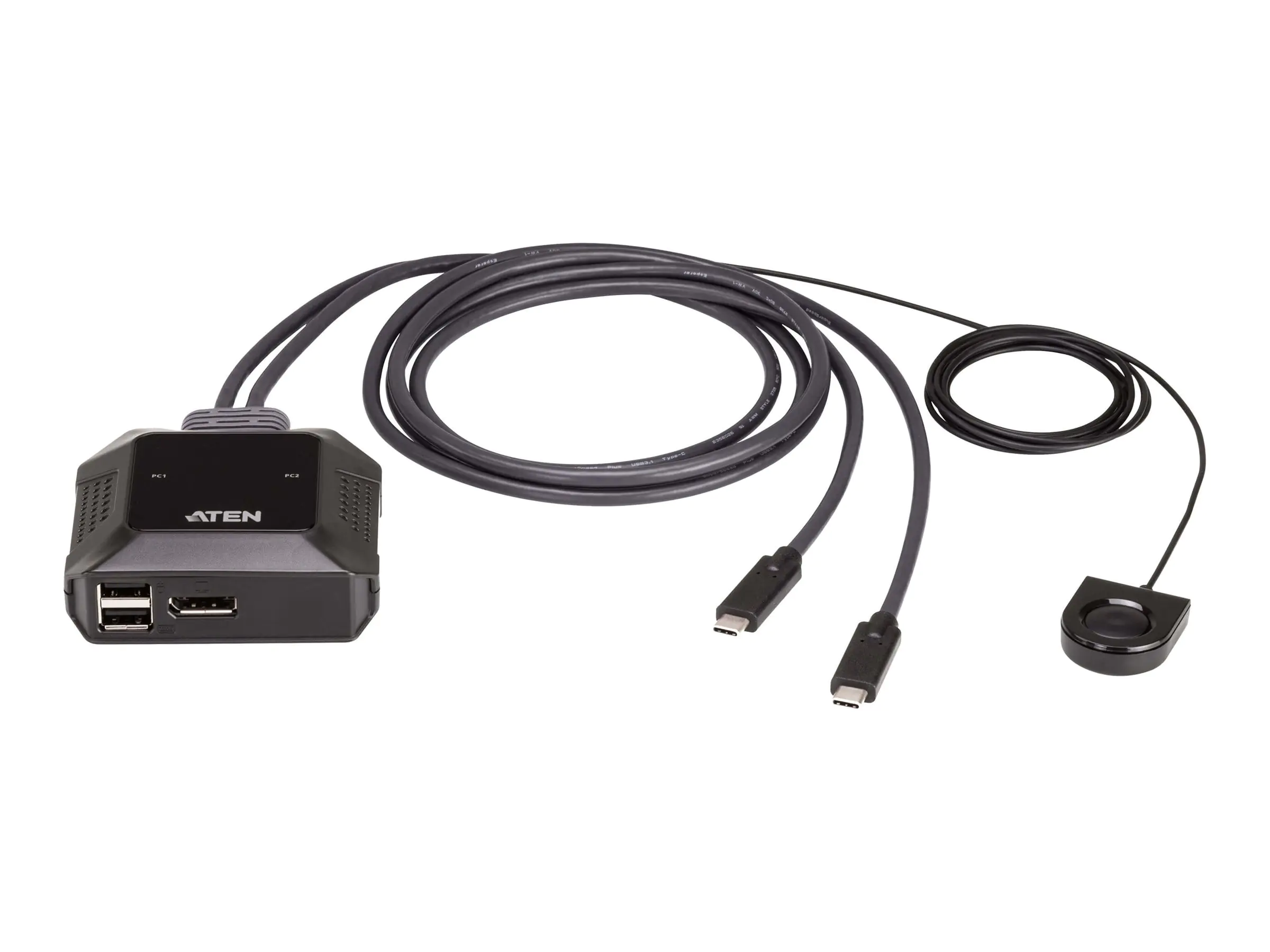 ATEN US3312 - KVM-/Audio-/USB-Switch - mit fernbedienbarem Port-Wahlschalter - 2 x USB 3.2 Gen 1 - 1 lokaler Benutzer - Desktop - für VanCryst VB905