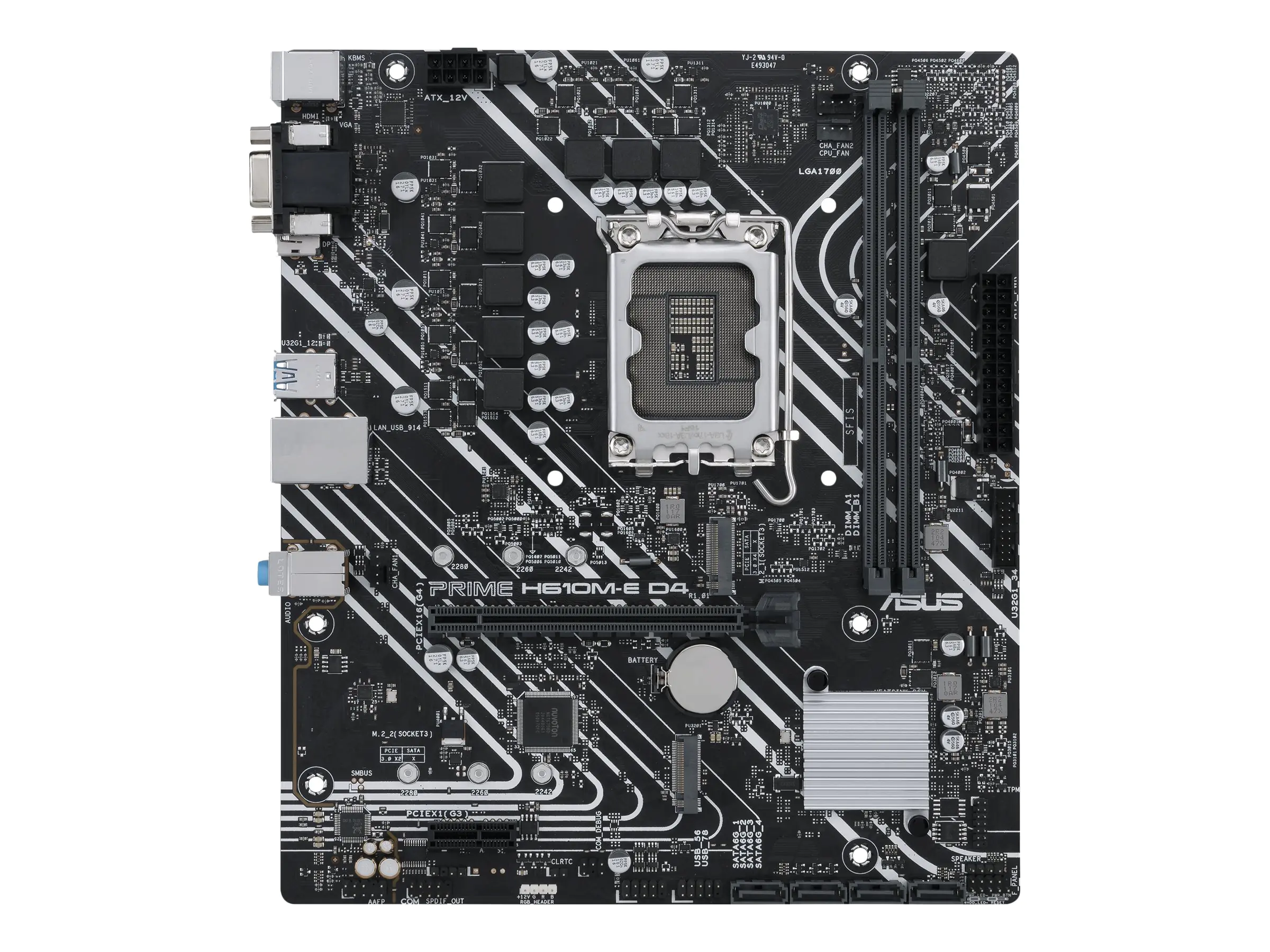 ASUS PRIME H610M-E D4-CSM - Motherboard - micro ATX - LGA1700 Sockel - H610 Chipsatz - USB 3.2 Gen 2, USB 3.2 Gen 1 - Gigabit LAN - Onboard-Grafik (CPU erforderlich) 90MB19N0-M0EAYC