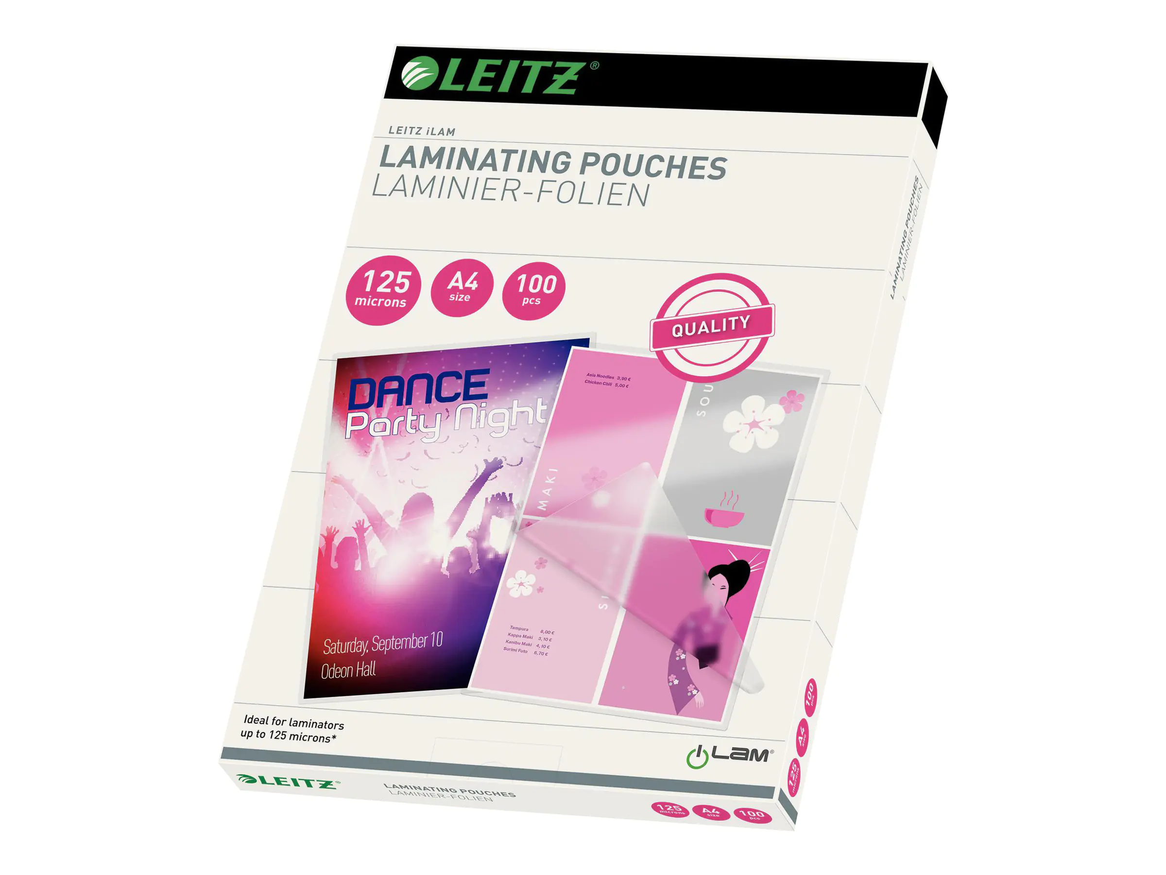 Esselte Leitz 125 Mikron - Clear Glossy - 216 x 303 33808