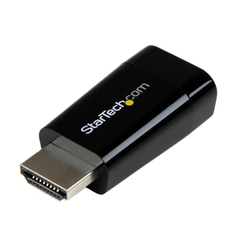 StarTech Kompakter HDMI auf VGA Adapter/ Konverter ideal für Chromebooks Ultrabooks & Laptops- HDMI zu VGA HD15 Wandler - 1920x1200 - Videoadapter - HDMI männlich zu HD-15 (VGA) weiblich - 4.5 cm - Schwarz - aktiv - für P/N: DKT30CSDHPD3, SV211HDUC, SV221 StarTech Kompakter HDMI auf VGA Adapter/ Konverter ideal für Chromebooks Ultrabooks & Laptops- HDMI zu VGA HD15 Wandler - 1920x1200 - Videoadapter - HDMI männlich zu HD-15 (VGA) weiblich - 4.5 cm - Schwarz - aktiv - für P/N: DKT30CSDHPD3, SV211HDUC, SV221