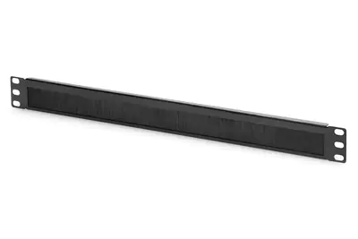 DIGITUS Professional DN-97661 - Kabelführungspanel mit Bürste - Schwarz, RAL 9005 - 1U - 48.3 cm (19")