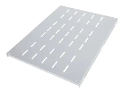 Intellinet 19" Fixed Shelf, 1U, 800mm Depth, Heavy-Duty, Max 100kg, Grey - Rack - Regal - Grau, RAL 7035 - 1U - 48.3 cm (19")