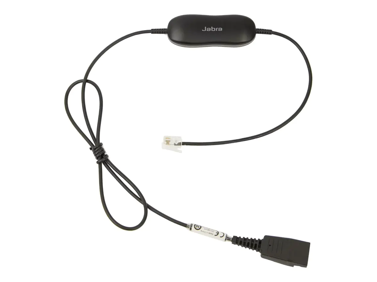 Jabra GN1216 - Headset-Kabel - Quick Disconnect Stecker zu RJ-9 männlich - 80 cm - für Avaya one-X Deskphone Edition 96XX; Jabra GN 2000, GN2000; BIZ 2400, 2400 3in1, GN2000 Jabra GN1216 - Headset-Kabel - Quick Disconnect Stecker zu RJ-9 männlich - 80 cm - für Avaya one-X Deskphone Edition 96XX; Jabra GN 2000, GN2000; BIZ 2400, 2400 3in1, GN2000