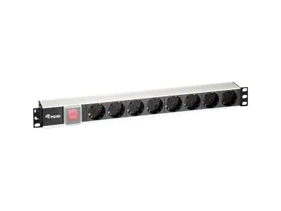 Equip Stromverteilungseinheit (Rack - einbaufähig) - Wechselstrom 250 V - 3.5 kW - Ausgangsanschlüsse: 8 - 1U - 48.3 cm (19") 333293