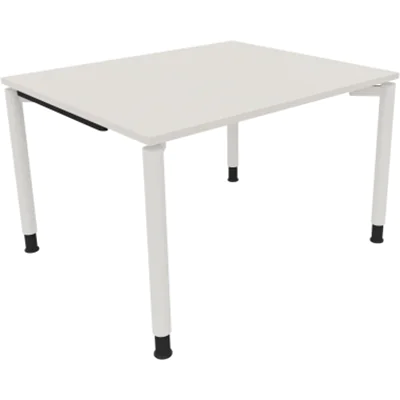 Schreibtisch Vierfuß Rundrohr B1200xT1000xH680-820 ws/Weiß Schreibtisch Vierfuß Rundrohr B1200xT1000xH680-820 ws/Weiß