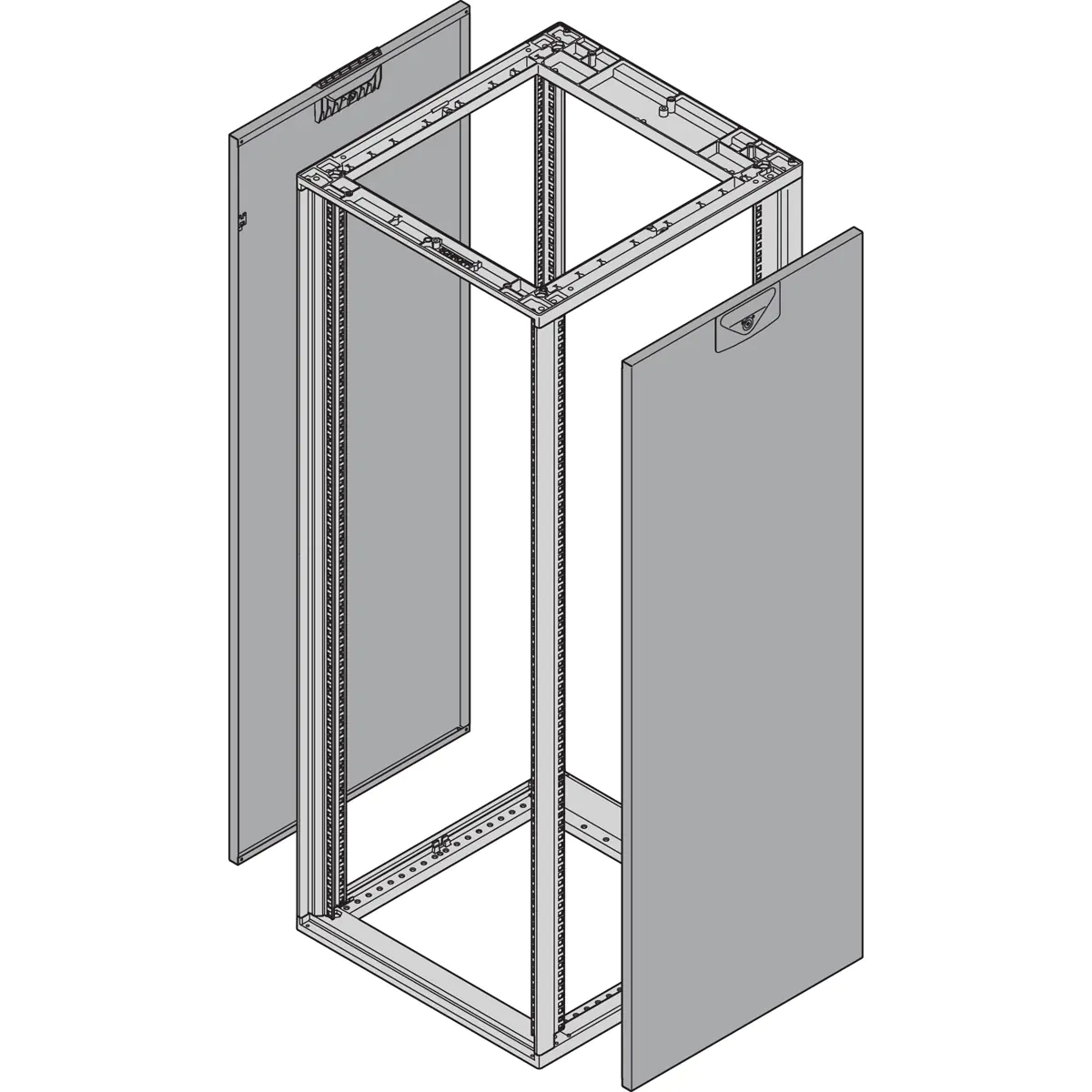SCHROFF SEIT.WD. 600T SL 7021 2X - Rack-Zubehör 25230124