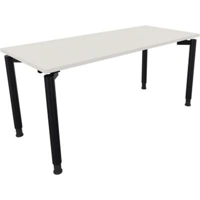 Schreibtisch Vierfuß Rundrohr B1600xT700xH680-820 an/Weiß Schreibtisch Vierfuß Rundrohr B1600xT700xH680-820 an/Weiß