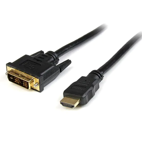 StarTech HDMI auf DVI-D Kabel 2m (Stecker/Stecker) - HDMI/DVI Adapterkabel mit vergoldeten Kontakten - HDMI/DVI Videokabel Schwarz - Adapterkabel - HDMI männlich zu DVI-D männlich - 2 m - Schwarz StarTech HDMI auf DVI-D Kabel 2m (Stecker/Stecker) - HDMI/DVI Adapterkabel mit vergoldeten Kontakten - HDMI/DVI Videokabel Schwarz - Adapterkabel - HDMI männlich zu DVI-D männlich - 2 m - Schwarz