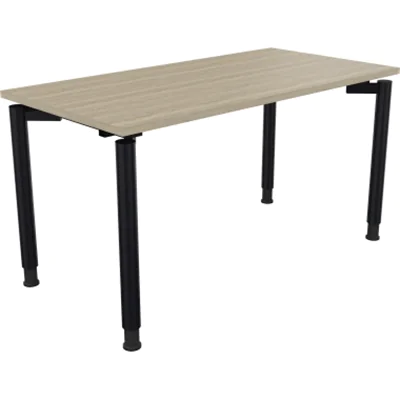 Schreibtisch Vierfuß Rundrohr B1400xT700xH680-820 an/Eiche Natur Schreibtisch Vierfuß Rundrohr B1400xT700xH680-820 an/Eiche Natur