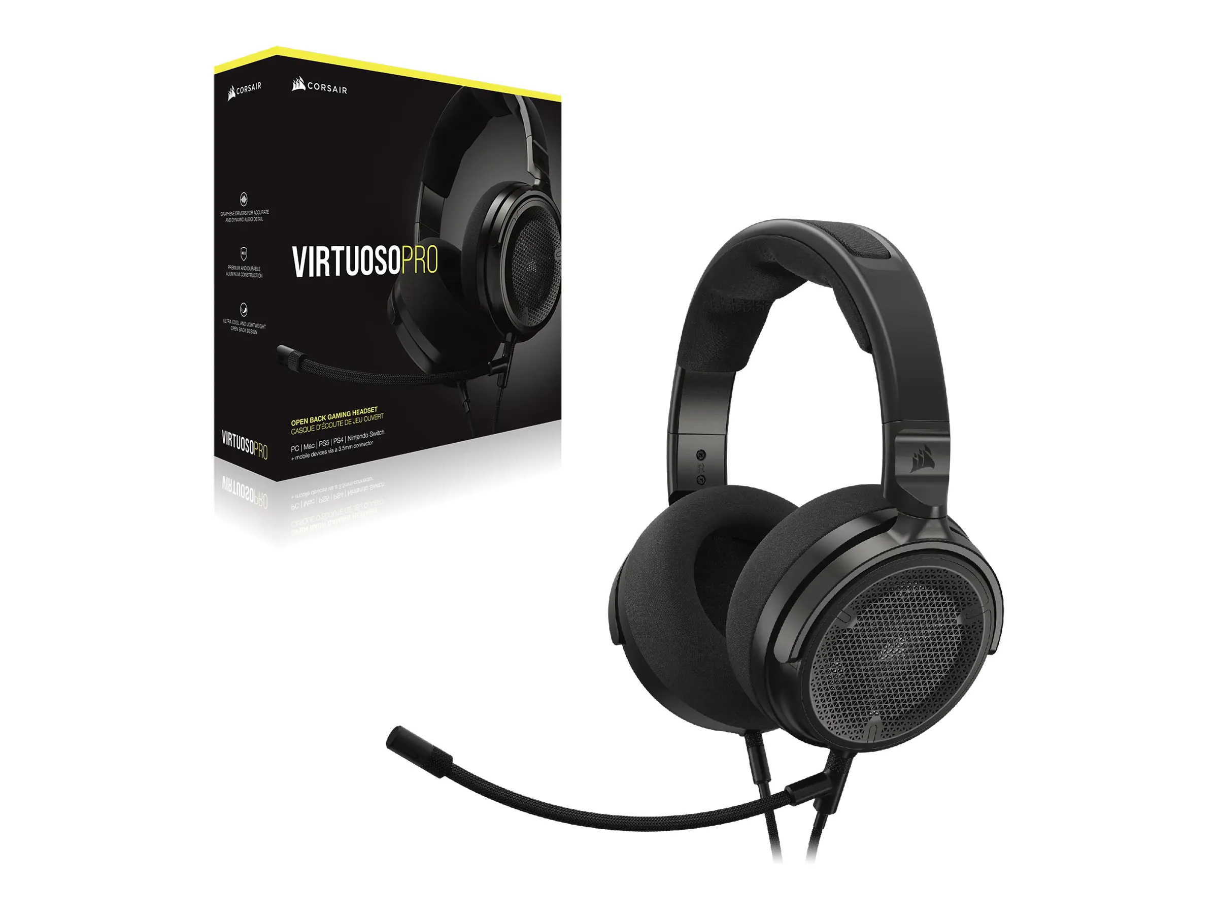 CORSAIR Gaming Virtuoso PRO - Headset - ohrumschließend - kabelgebunden - Schwarz