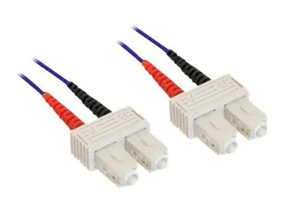 InLine - Patch-Kabel - SC multi-mode (M) zu SC multi-mode (M) - 5 m - Glasfaser - 50/125 Mikrometer - OM4 - halogenfrei - lila InLine - Patch-Kabel - SC multi-mode (M) zu SC multi-mode (M) - 5 m - Glasfaser - 50/125 Mikrometer - OM4 - halogenfrei - lila