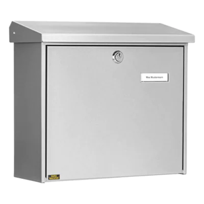 BURG-WÄCHTER Briefkasten Comfort 913 38 x 34 x 14,8 cm (B x H x T) Stahlblech silber, pulverbeschichtet