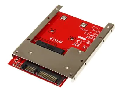 StarTech mSATA SSD auf 2,5 Zoll SATA Adapter / Konverter - mSATA auf 22-Pin SATA 6,4cm HDD Adapter - Speicher-Controller - 1 Sender/Kanal - SATA 6Gb/s - SATA 6Gb/s - für P/N: BRACKET125PT, BRACKET125PTP, SATERASER4, SDOCK1EU3P2, SDOCK4U313, USB31C2SAT3