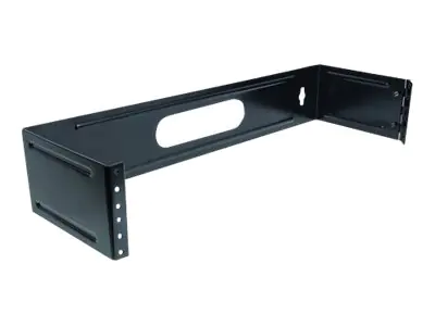 Intellinet Aufklappbare 19" Wandbefestigung, 2 HE, Schwarz - Patch-Paneel-Halterung - geeignet für Wandmontage - Schwarz - 2U - 48.3 cm (19") 402446