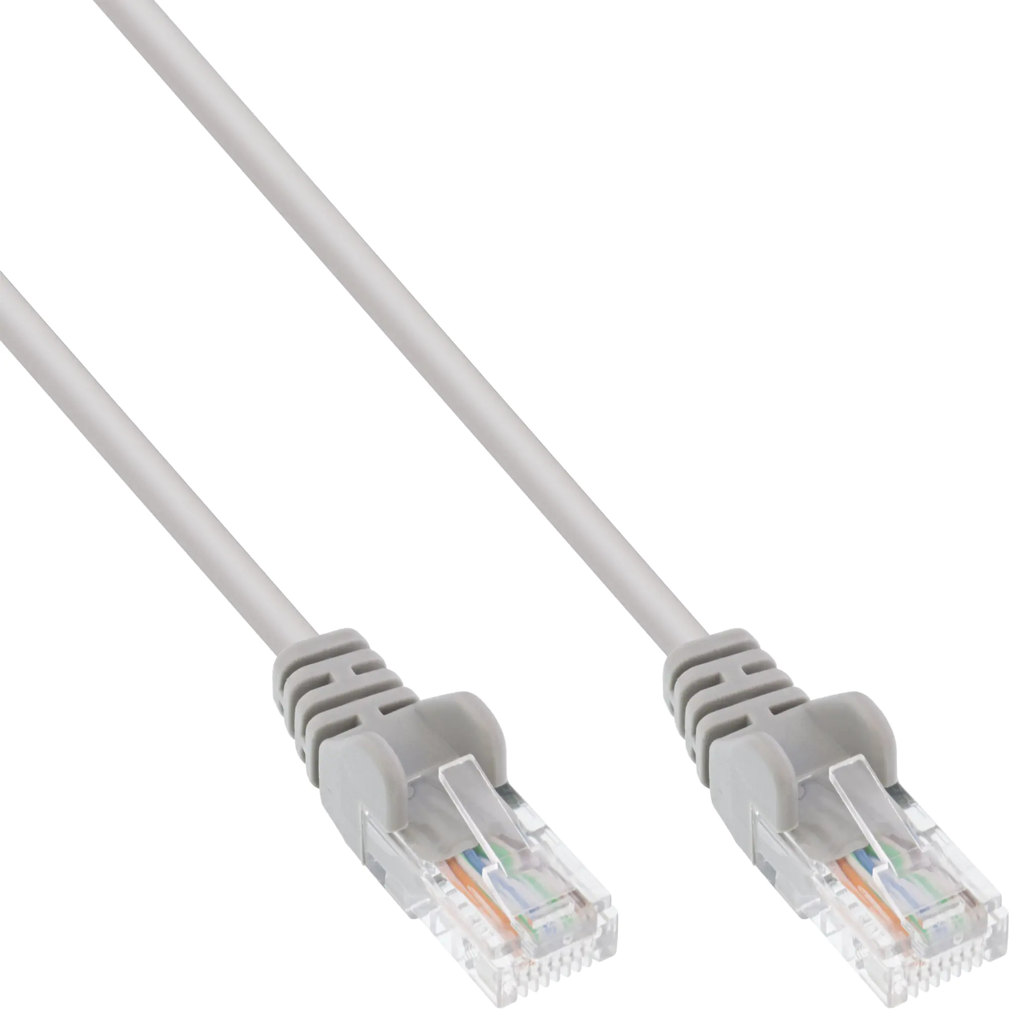 InLine Patchkabel - U/UTP - Cat.5e - grau - 10m - AWG26 - besonderer Rastnasenschutz S-71400L