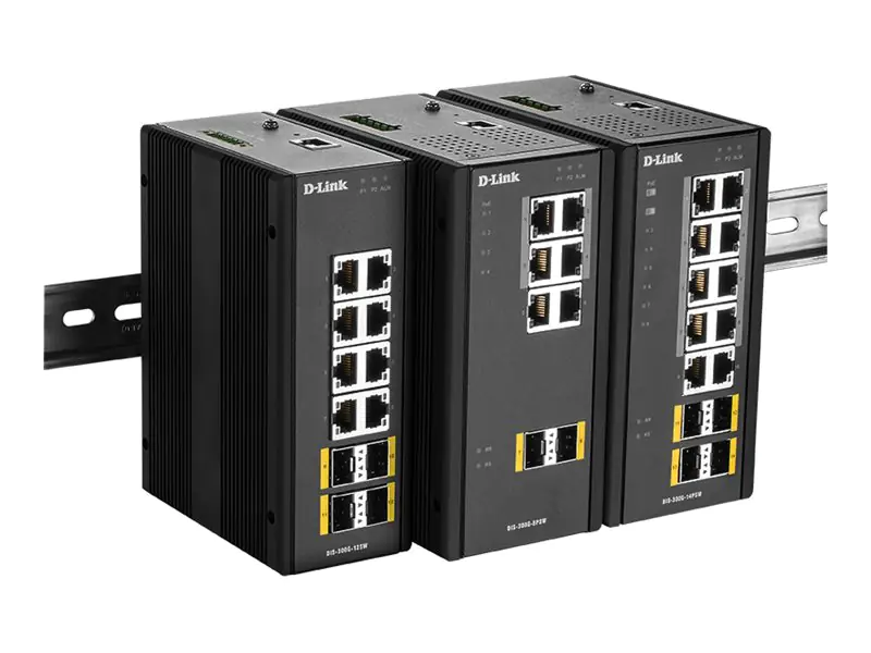 D-Link DIS 300G-8PSW - Switch - managed - 4 x 10/100/1000 (PoE+) + 2 x 10/100/1000 + 2 x 100/1000 SFP - an DIN-Schiene montierbar, wandmontierbar - PoE+ (120 W)