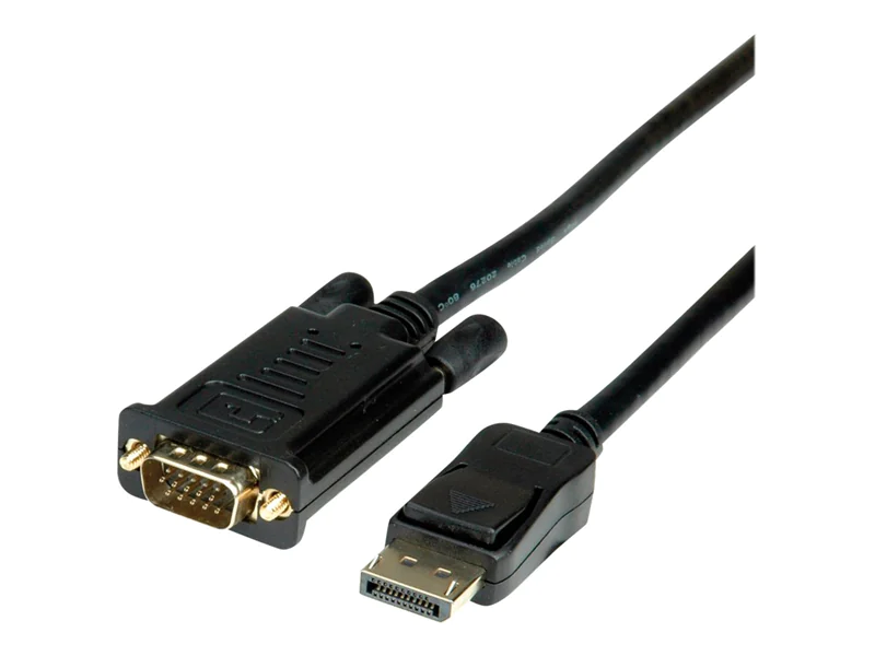 Roline - Adapterkabel - DisplayPort (M) zu HD-15 (VGA) (M) - 5 m - 1080p-Unterstützung - Schwarz