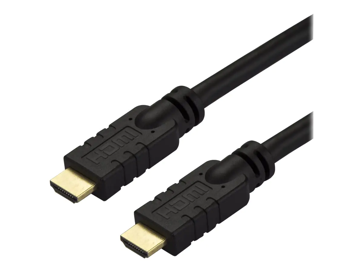 StarTech.com Startech 10m(30ft) HDMI 2.0 Cable, 4K 60Hz Active HDMI Cable, CL2 Rated for In Wall Installation, Long Durable High Speed Ultra-HD HDMI Cable, HDR 10, 18Gbps, Male to Male Cord, Black - Al-Mylar EMI Shielding (HD2MM10MA)