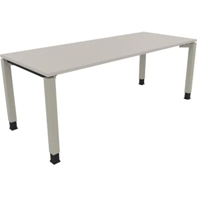 Schreibtisch Vierfuß Quadratrohr B2000xT800xH680-820 si/Lichtgrau Schreibtisch Vierfuß Quadratrohr B2000xT800xH680-820 si/Lichtgrau