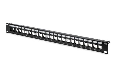 DIGITUS DN-91411 - Patch Panel - Schwarz - 1U - 48.3 cm (19") - 24 Ports
