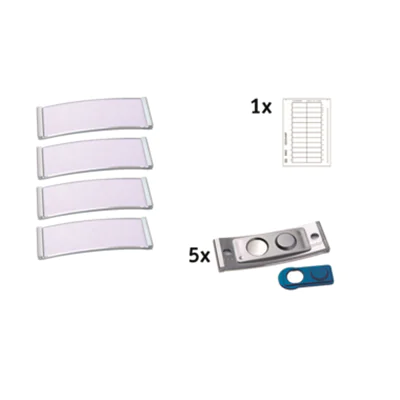 badgepoint® Namensschild polar® classic 64 x 22 mm (B x H) inkl. 1 Bogen (12 Namenskarten) Papier A4 weiß Magnet metall 5 St./Pack. badgepoint® Namensschild polar® classic 64 x 22 mm (B x H) inkl. 1 Bogen (12 Namenskarten) Papier A4 weiß Magnet metall 5 St./Pack.