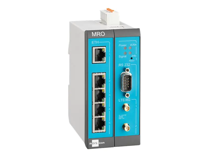 Insys icom MRO L200 - Router - WWAN - 4-Port-Switch - 10019400
