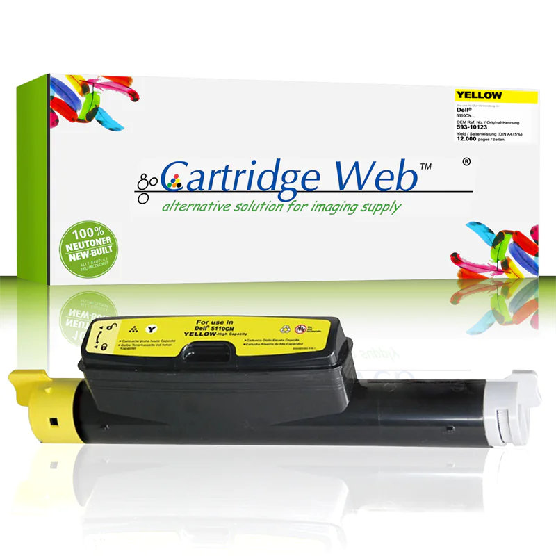 CartridgeWeb Toner kompatibel zu Dell 593-10123 JD750 gelb 12.000 Seiten 1 Stück