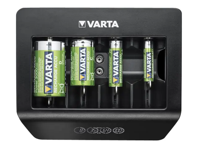 Varta LCD Universal Charger+ - 4 Std. Batterieladegerät - (für 4xAA/4xAAA, 4xD, 4xC, 1x9V) 57688101401