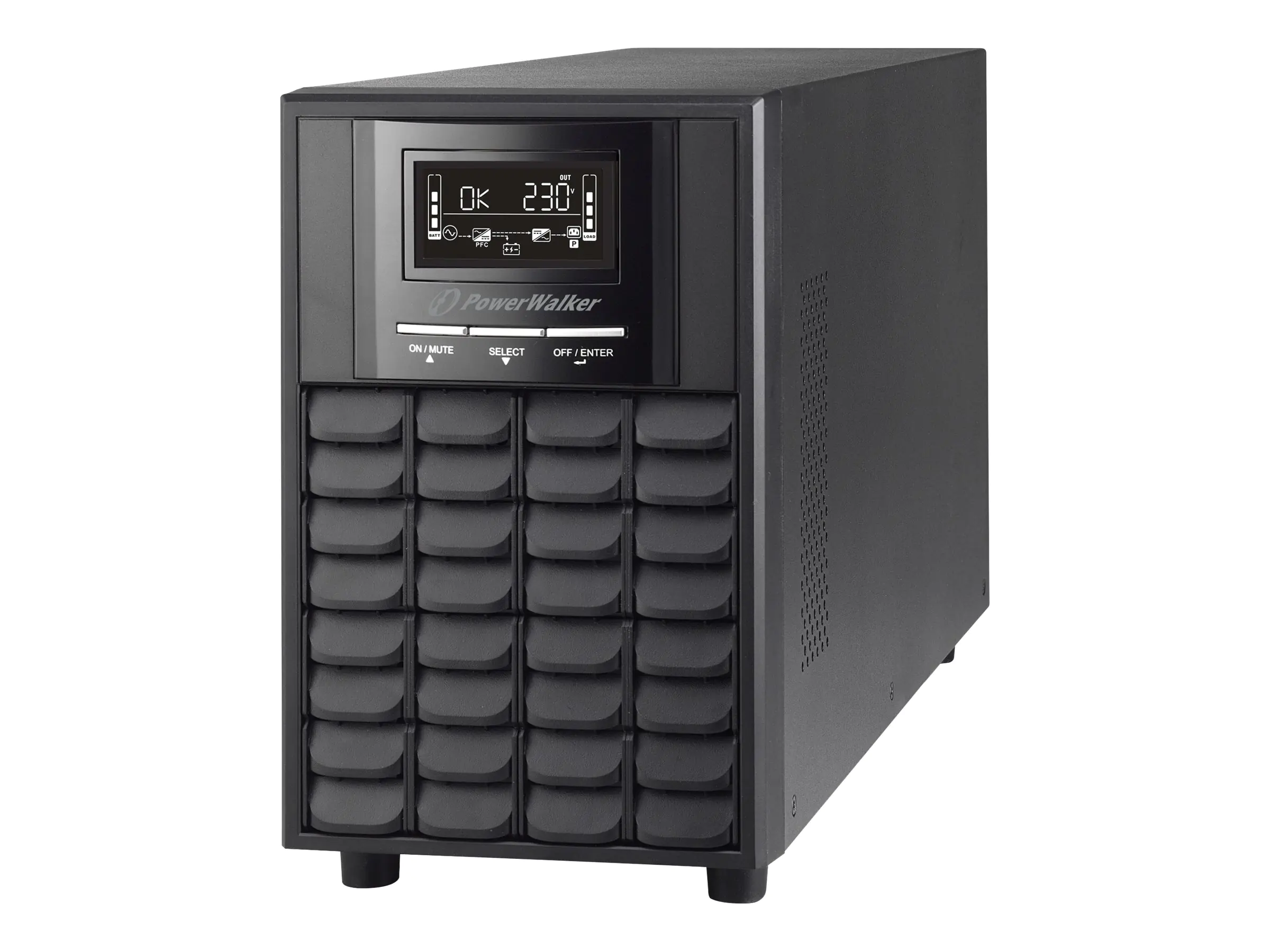 PowerWalker VI 3000 CW FR - USV - Wechselstrom 162 - 290 V - 2100 Watt - 3000 VA - 9 Ah - RS-232, USB - Ausgangsanschlüsse: 3