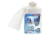 ednet. LCD Screen Cleaner Tissues - Bildschirmreinigungstuch (feucht/trocken) 63022