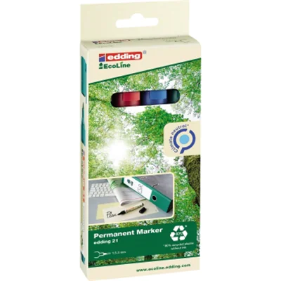 edding Permanentmarker 21 EcoLine 4-21-4 1,5-3 mm 4 St./Pack. edding Permanentmarker 21 EcoLine 4-21-4 1,5-3 mm 4 St./Pack.