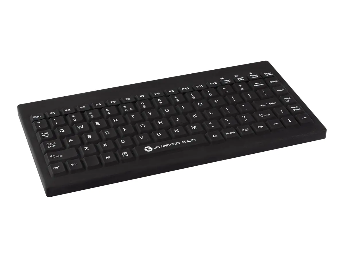 GETT TKG-088-GCQ-IP68-KGEH-BLACK-USB-DE - Medical Grade - Tastatur - waschbar - USB - Deutsch - Schwarz