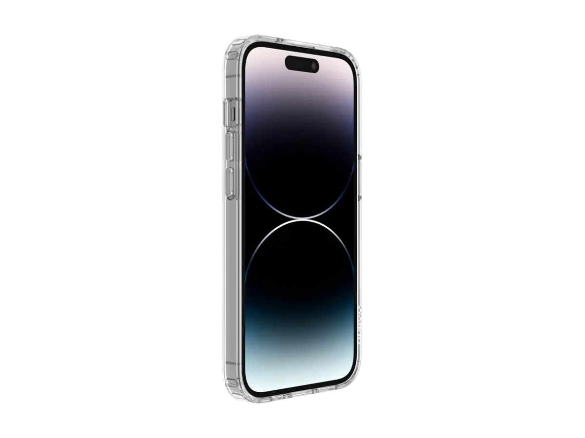 Belkin SheerForce - Hintere Abdeckung für Mobiltelefon - magnetisch - kompatibel mit MagSafe - klar - dünn, leicht - für Apple iPhone 14 Pro