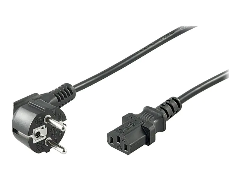 goobay NK 101 S - Stromkabel - power CEE 7/7 (M) gewinkelt zu power IEC 60320 C13 gerade - Wechselstrom 250 V - 16 A - 1.5 m - Schwarz goobay NK 101 S - Stromkabel - power CEE 7/7 (M) gewinkelt zu power IEC 60320 C13 gerade - Wechselstrom 250 V - 16 A - 1.5 m - Schwarz