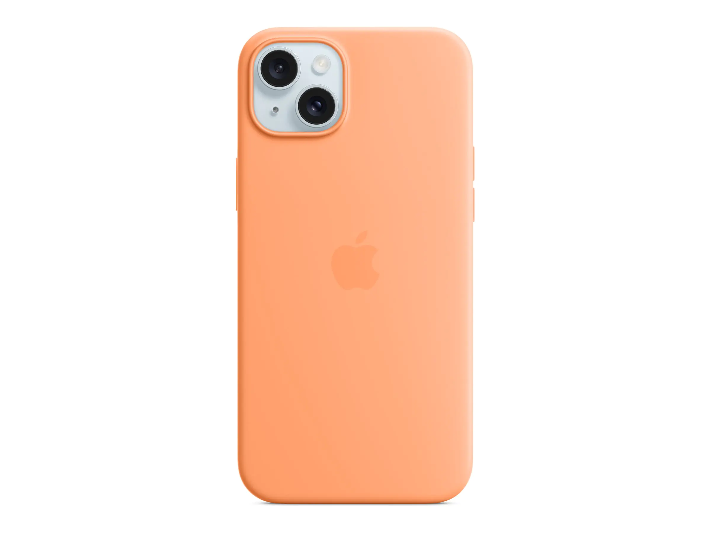 Apple - Hintere Abdeckung für Mobiltelefon - kompatibel mit MagSafe - Silikon - Orangensorbet - für iPhone 15 Plus