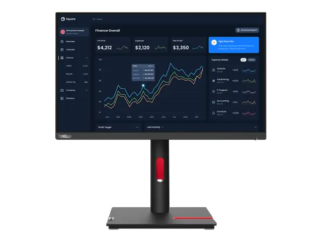 Lenovo ThinkVision T23i-30 - LED-Monitor - 58.4 cm (23") - 1920 x 1080 Full HD (1080p) @ 60 Hz - IPS - 250 cd/m² - 1000:1 - 4 ms - HDMI, VGA, DisplayPort - Raven Black - für ThinkCentre neo 70t 11YU; ThinkPad P15 Gen 2 20YQ